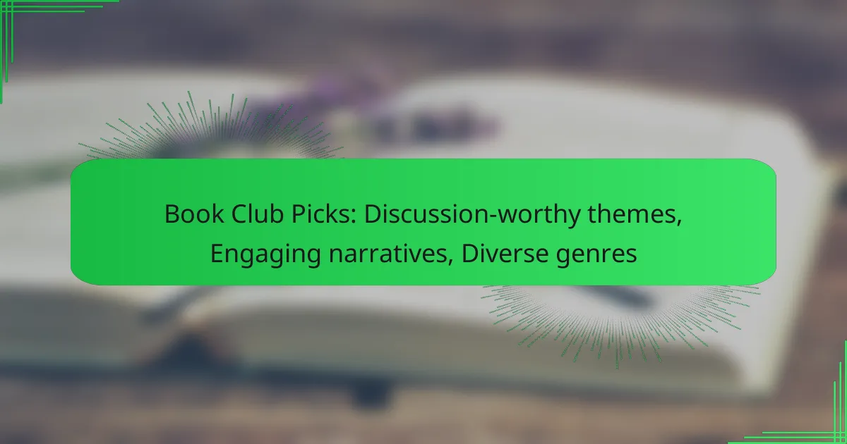 Book Club Picks: Discussion-worthy themes, Engaging narratives, Diverse genres