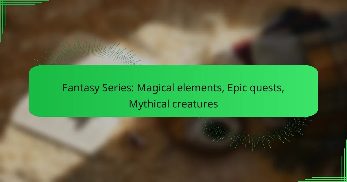 Fantasy Series: Magical elements, Epic quests, Mythical creatures