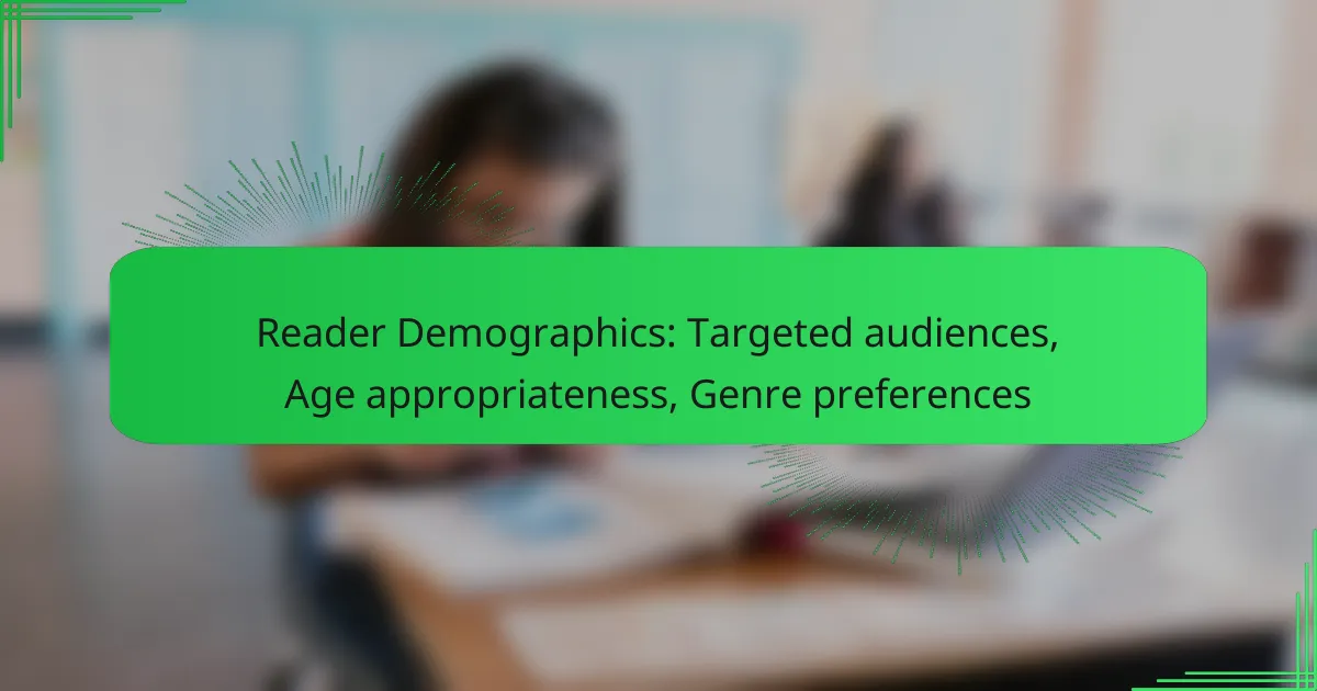 Reader Demographics: Targeted audiences, Age appropriateness, Genre preferences