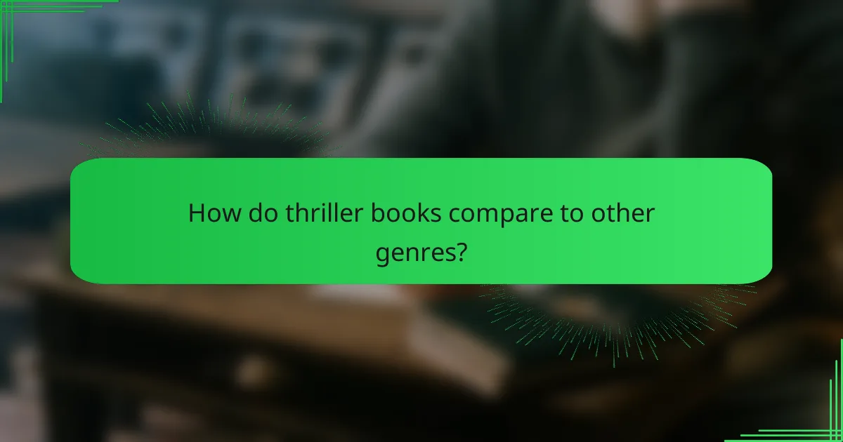 How do thriller books compare to other genres?