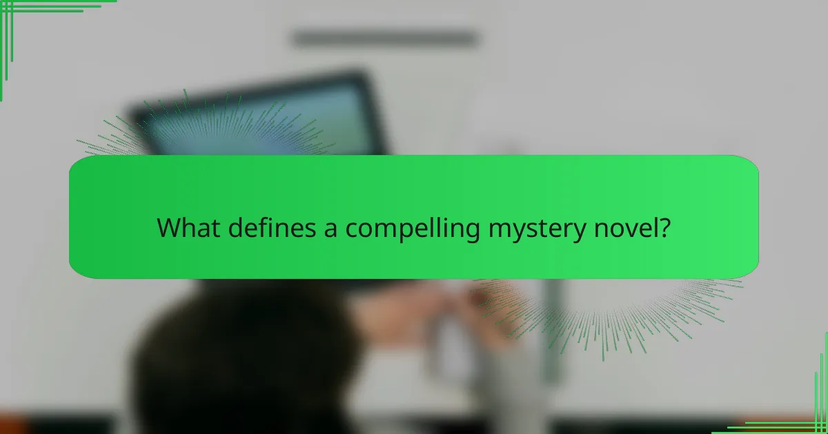 What defines a compelling mystery novel?