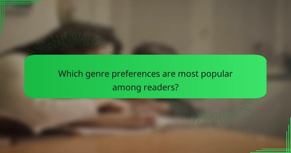 Which genre preferences are most popular among readers?